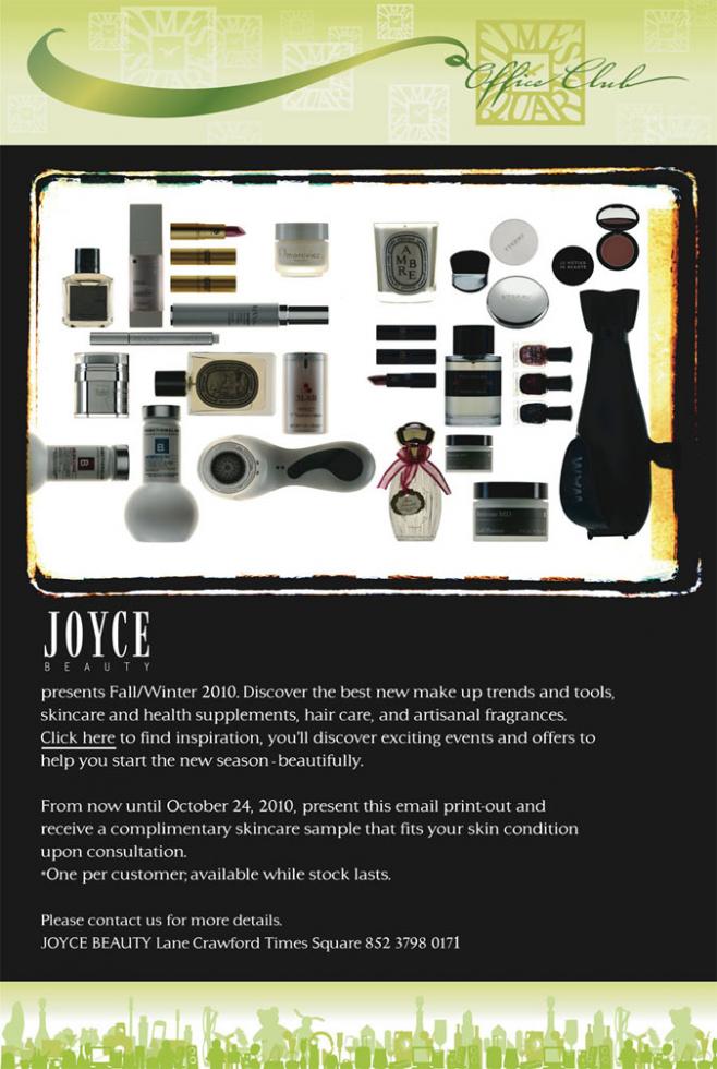 Joyce Beauty Skincare Samples@CWB TS office(10~1024)Ϥ1